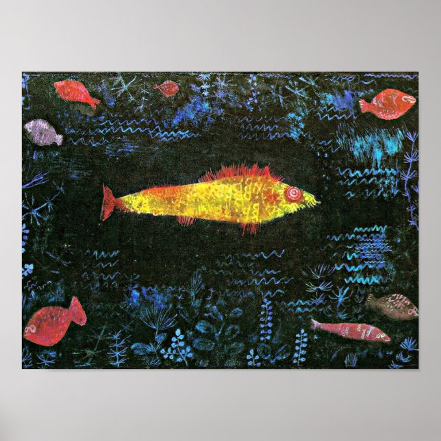 Klee - The Goldfish, 1925-grafik Poster (Framsidan)