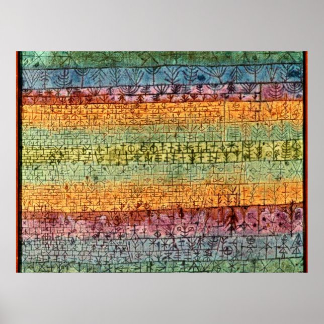 Klee - Träd Nursery, populära abstrakter Poster (Framsidan)