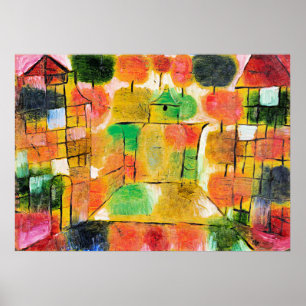 Klee - Träd och arkitektur Poster