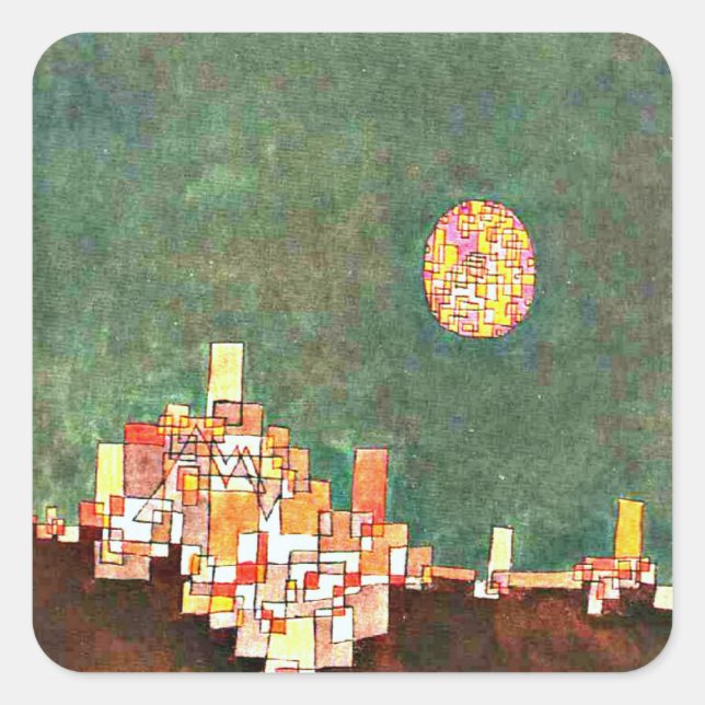 Klee - vald webbplats- fyrkantigt klistermärke (Framsida)