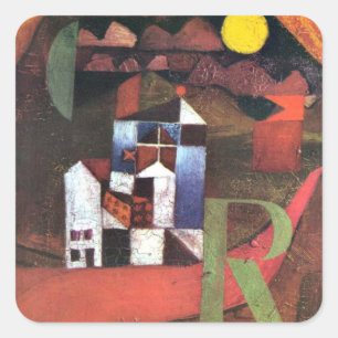 Klee - Villa R Fyrkantigt Klistermärke