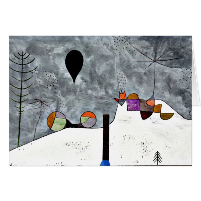 Klee - Winter, Paul Klee-målning OBS Kort (Framsidan Horizontal)