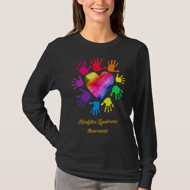 Kleefstra Syndrome Awareness Händer Kleefstra Synd T Shirt (Framsida)