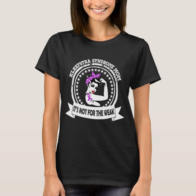 Kleefstra Syndrome Mamma Lila Ribbon Awareness T Shirt (Framsida)