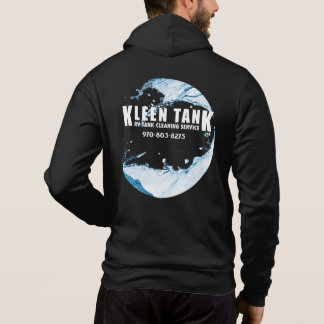 Kleen Tank Blue w/ Back Design Zip Front Hoodie T Shirt