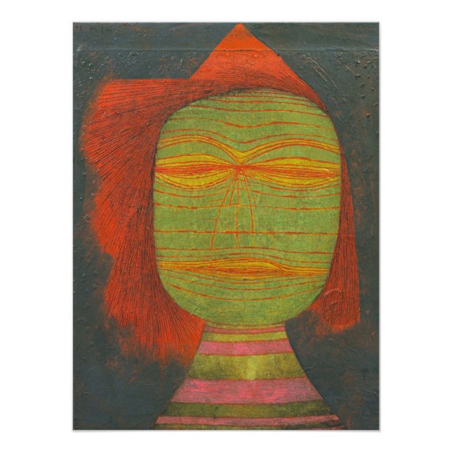 Klees mask av Paul Klee Fototryck (Framsidan)