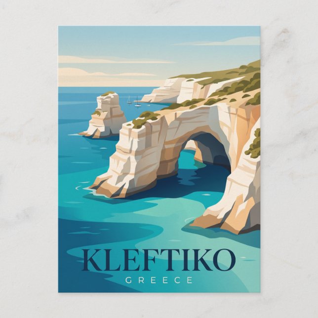 Kleftiko-grottor Milos Grekland Vykort (Framsida)
