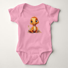 Kleine Oranje Dino T Shirt
