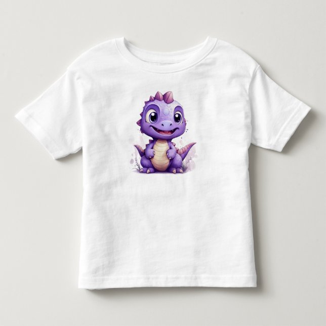 Kleine Paarse Dino T Shirt (Framsida)