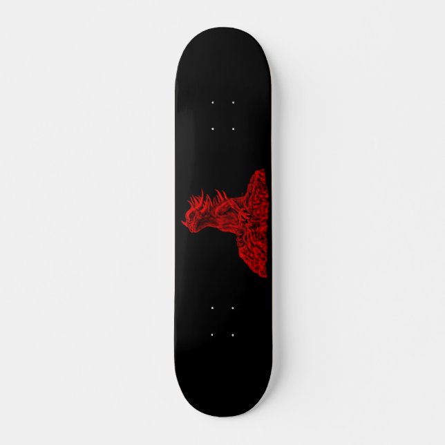 Kleine Rote Drache - Dragon Skateboard Bräda 19,5 Cm (Framsida)