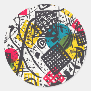Kleine Welten V (Small Worlds V) Wassily Kandinsky Runt Klistermärke