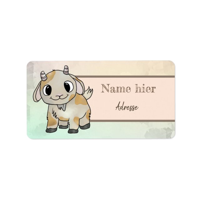 kleine ziege adressetikett (Framsidan)