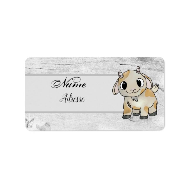 kleine Ziege Adressetikett (Framsidan)