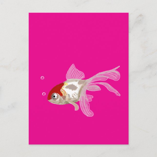 Kleiner Goldfisch -  Vykort (Framsida)