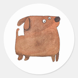 Kleiner Hund -  Runt Klistermärke