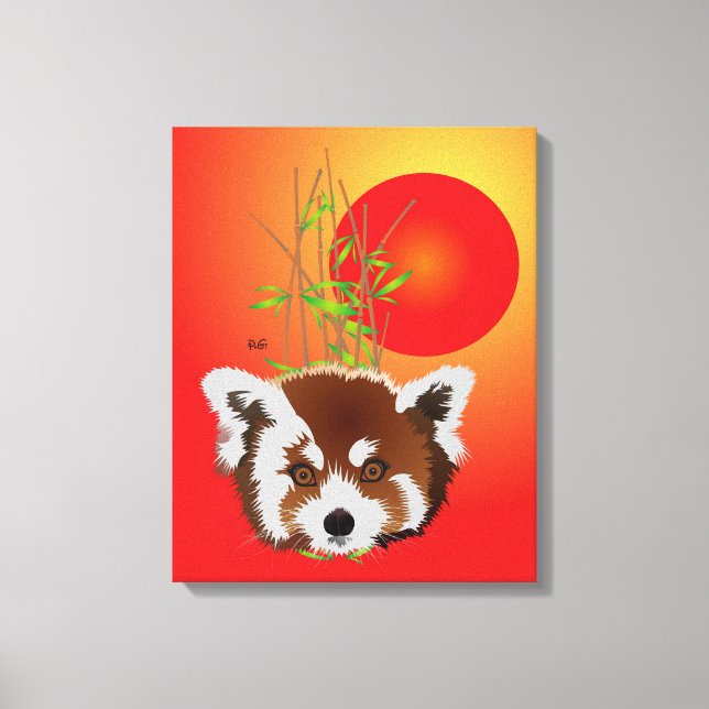 Kleiner Panda (Ailurus fulgens) Keilleinwand Canvastryck (Framsida)