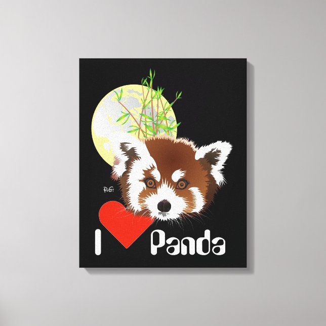 Kleiner Panda (Ailurus fulgens) Keilleinwand Canvastryck (Framsida)