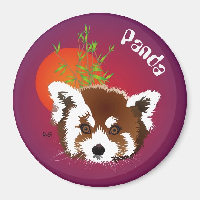 Kleiner Panda (Ailurus fulgens) Magnet (Framsidan)