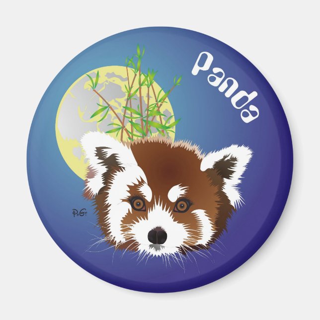 Kleiner Panda (Ailurus fulgens) Magnet (Framsidan)