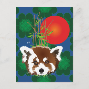 Kleiner Panda (Ailurus fulgens) Postkarte Vykort