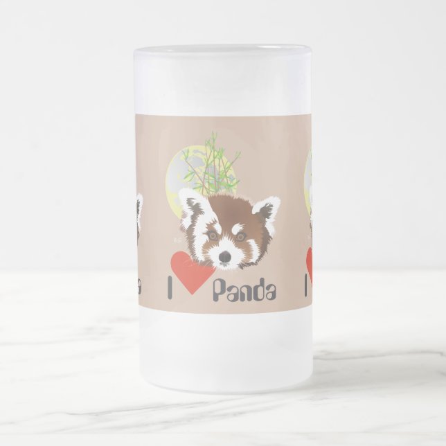 Kleiner Panda (Ailurus fulgens) Tasse Frostat Ölglas (Center)