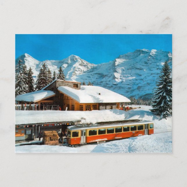 Kleiner Scheidegg station, Jungfrau Vykort (Framsida)