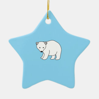 kleiner, süßer Eisbär Julgransprydnad Keramik