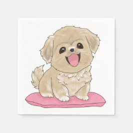 Kleiner Tibetan Spaniel Pappersservett