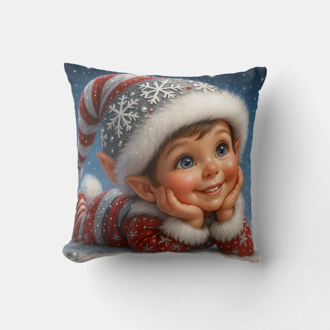 Kleiner Weihnachts-Elf im Glitzer-Schnee Kudde (Framsida)