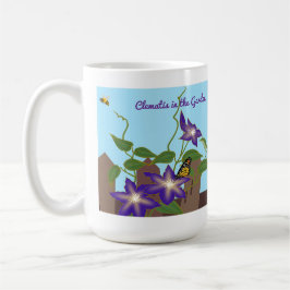 Klematis i trädgården kaffemugg