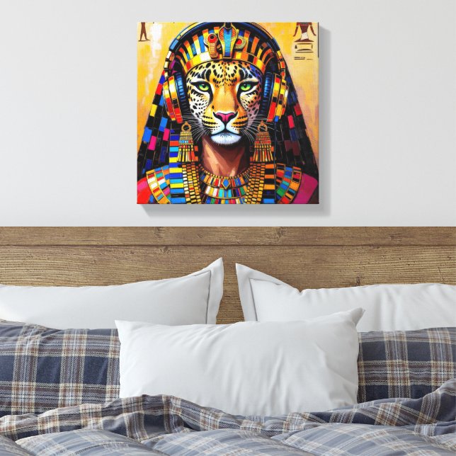 KLEOPATRA DROTTNING AV NILEN-LEOPARD CANVASTRYCK (Insitu (sovrum))