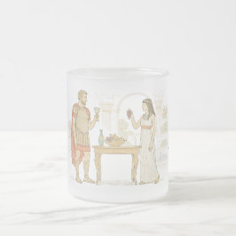 Kleopatra och Mark Antony i Tarsos Frostad Glasmugg