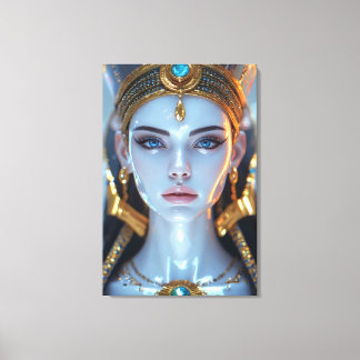 Kleopatra Schönheit – Bemalte Porzellan Figur Canvastryck