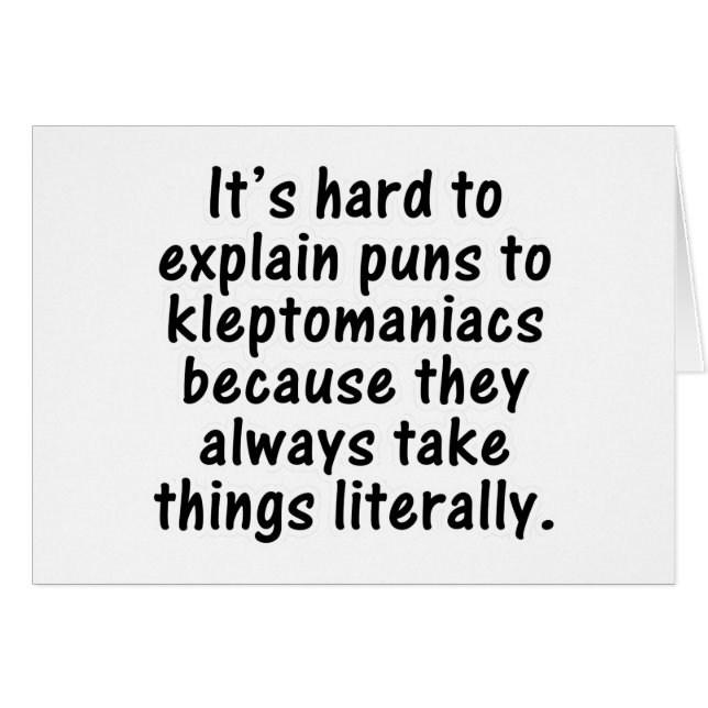 Kleptomaniacvits Hälsningskort (Framsidan Horizontal)
