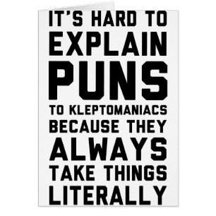 Kleptomaniacvits Hälsningskort