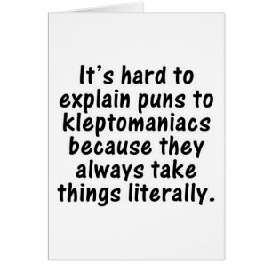 Kleptomaniacvits Hälsningskort