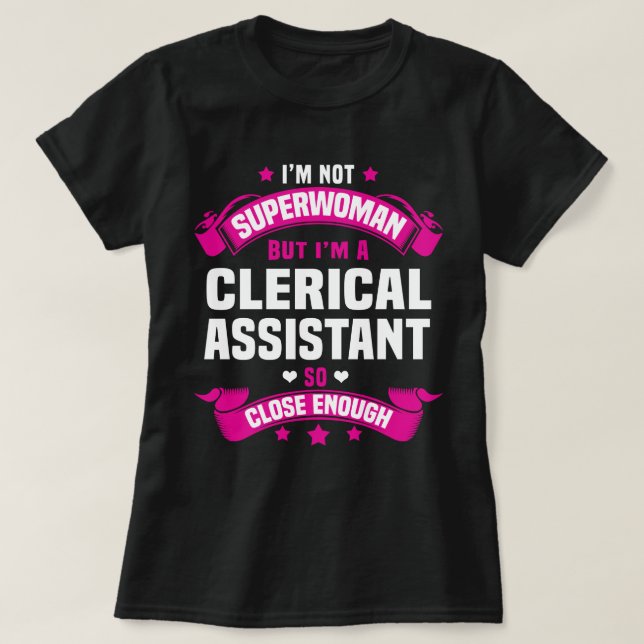 Klerikassistent T Shirt (Design framsida)