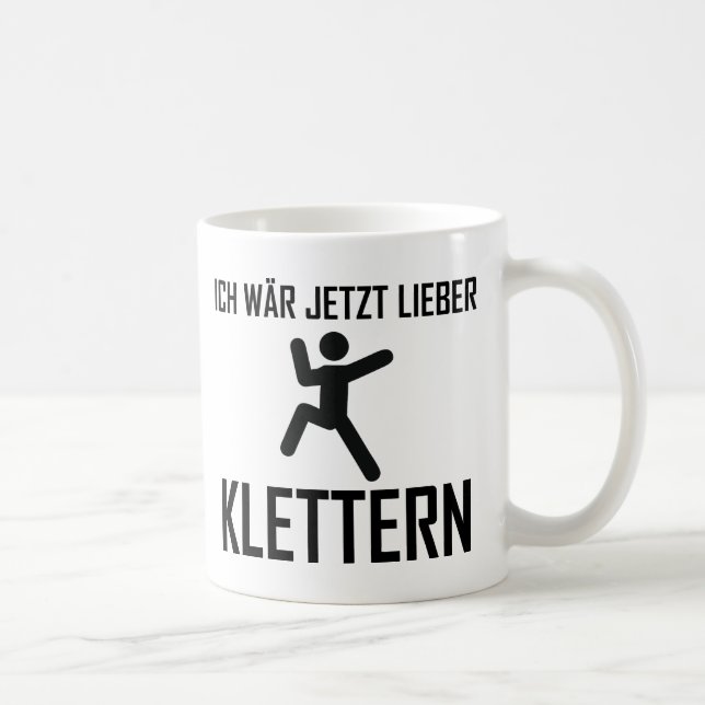 klettern lieber för ichwärjetzt kaffemugg (Höger)