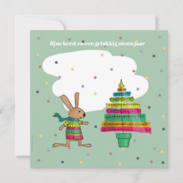 kleurige kerstboom kort