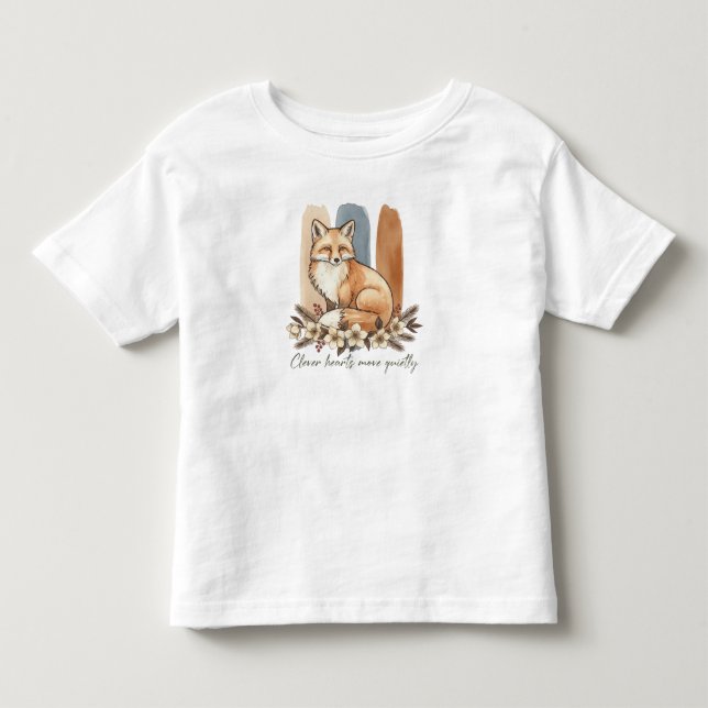 Klever räv Citat Vattenfärgskonst T Shirt (Framsida)