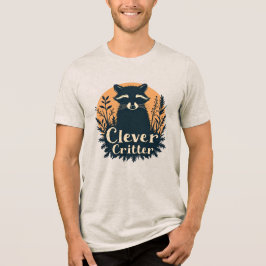 Klever tvättbjörn Retro Grafik Konst T Shirt