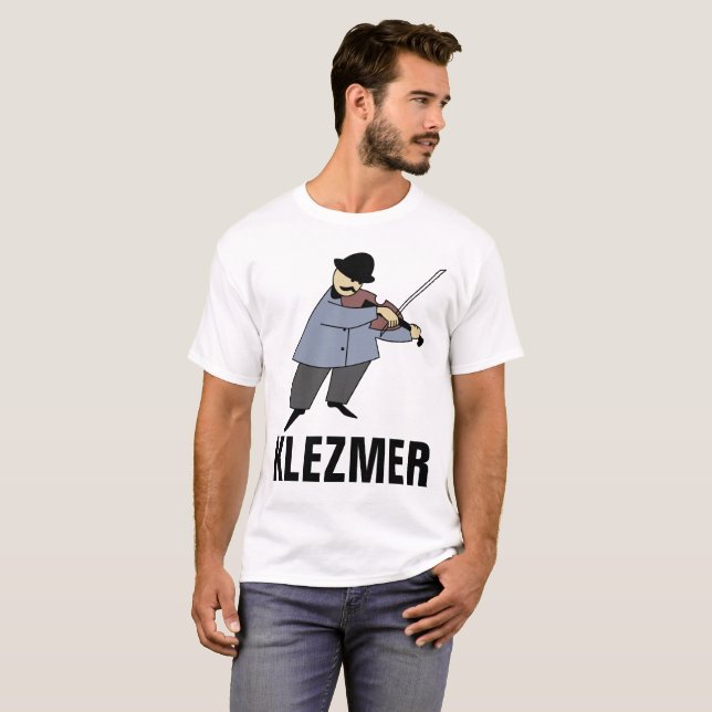 KLEZMER MUSIC, judiska T-shirts, Violinist T-shirt (Hel framsida)