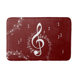 Kliactic G Clef Music Red Badrumsmatta