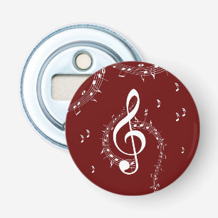 Kliactic G Clef Music Red Flasköppnare