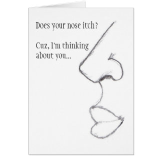 Kliar din näsa? hälsningskort