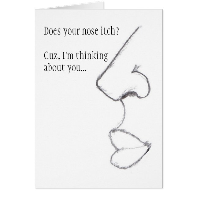 Kliar din näsa? hälsningskort (Framsidan)