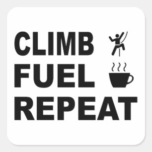 Klib, bränsle, upprepa fyrkantigt klistermärke