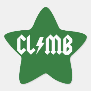 Klib Sten 'n Roll Stjärnformat Klistermärke
