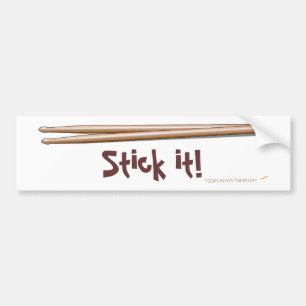 Klibba det roliga Drumsticks som trummar Bildekal