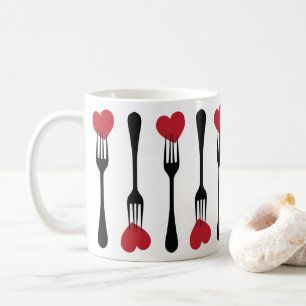 Klibba en dela sig i min hjärtamugg kaffemugg